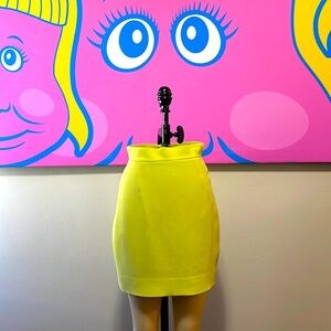 Moschino Cheap Chic Lime Green Mini Skirt The Nanny